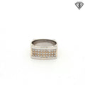 14k Two Tone Gold .75ct G VS2 Round Diamond Squared Men's Ring with Screw Deign  Size 11
