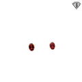 14k Yellow Gold .50ct Oval Mozambique Garnet Stud Earrings 6 x 4
