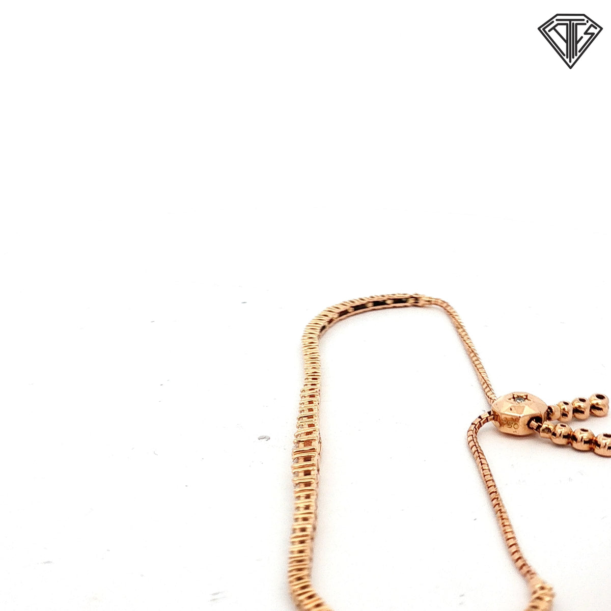 18k Rose Gold 2.00ct G VS2 Round Diamond Bolo Bracelet  7.9 gram