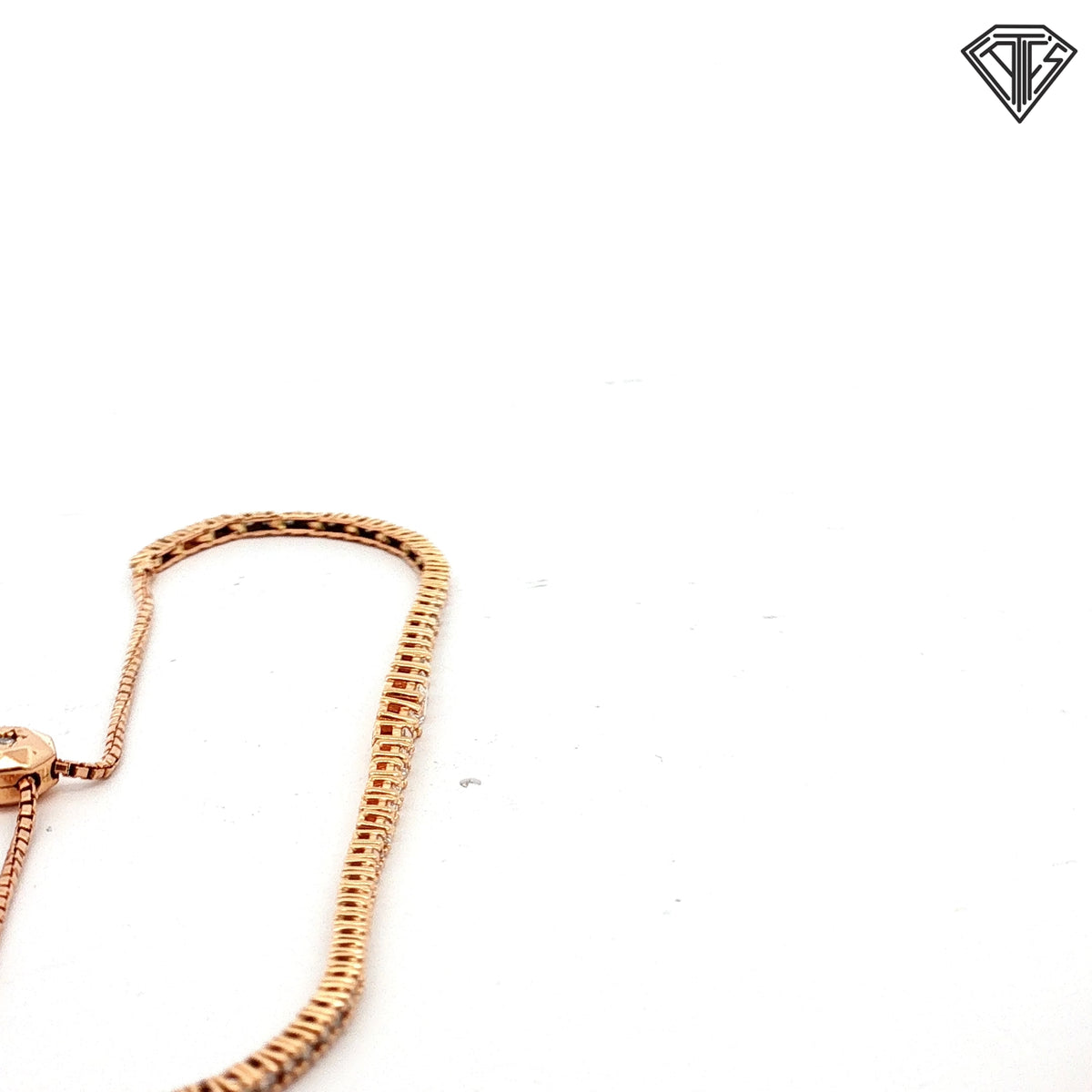 18k Rose Gold 2.00ct G VS2 Round Diamond Bolo Bracelet  7.9 gram