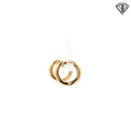 14k Yellow Gold .10ct G SI1 Round Diamond Ex Small Huggie Earrings  1.8 gram