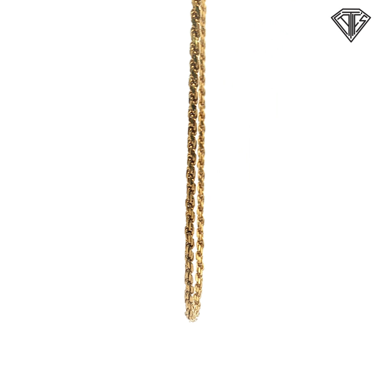 18k Yellow Gold Rope Necklace 8.6 gram 20"inch