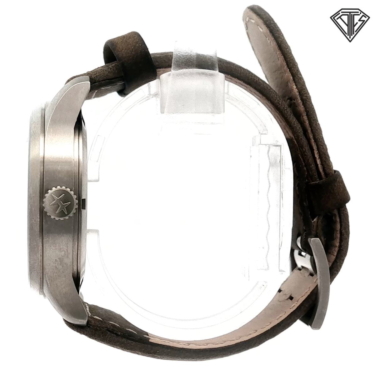 Pre-loved Hamilton Black Dial/ Titanium Casing/ 38mm/ Automatic Movement/ Khaki Field Band  Ref: #H70205830 with Box and Paper