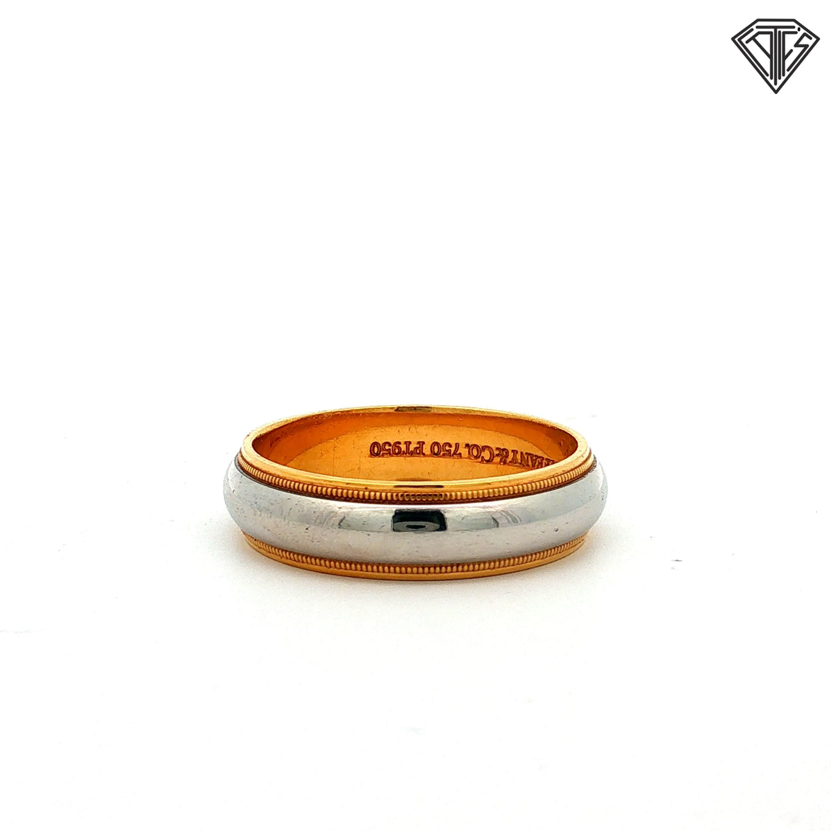 Pre-Loved Tiffany & Co. Platinum/ 18k Yellow Gold Men Wedding Band Size 11 .5   6mm   11.4 gram