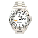 Pre-owned Men's Rolex Explorer II Oyster Perpetual Date White Dial Watch model 216570