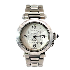 Pre-owned Unisex Cartier Pasha Stainless Steel Silver Dial Watch model 2378