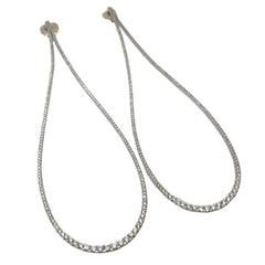 14k White Gold 4ct F VS2 Round Diamond Graduated Drop Earrings Vera Wang Love Collect