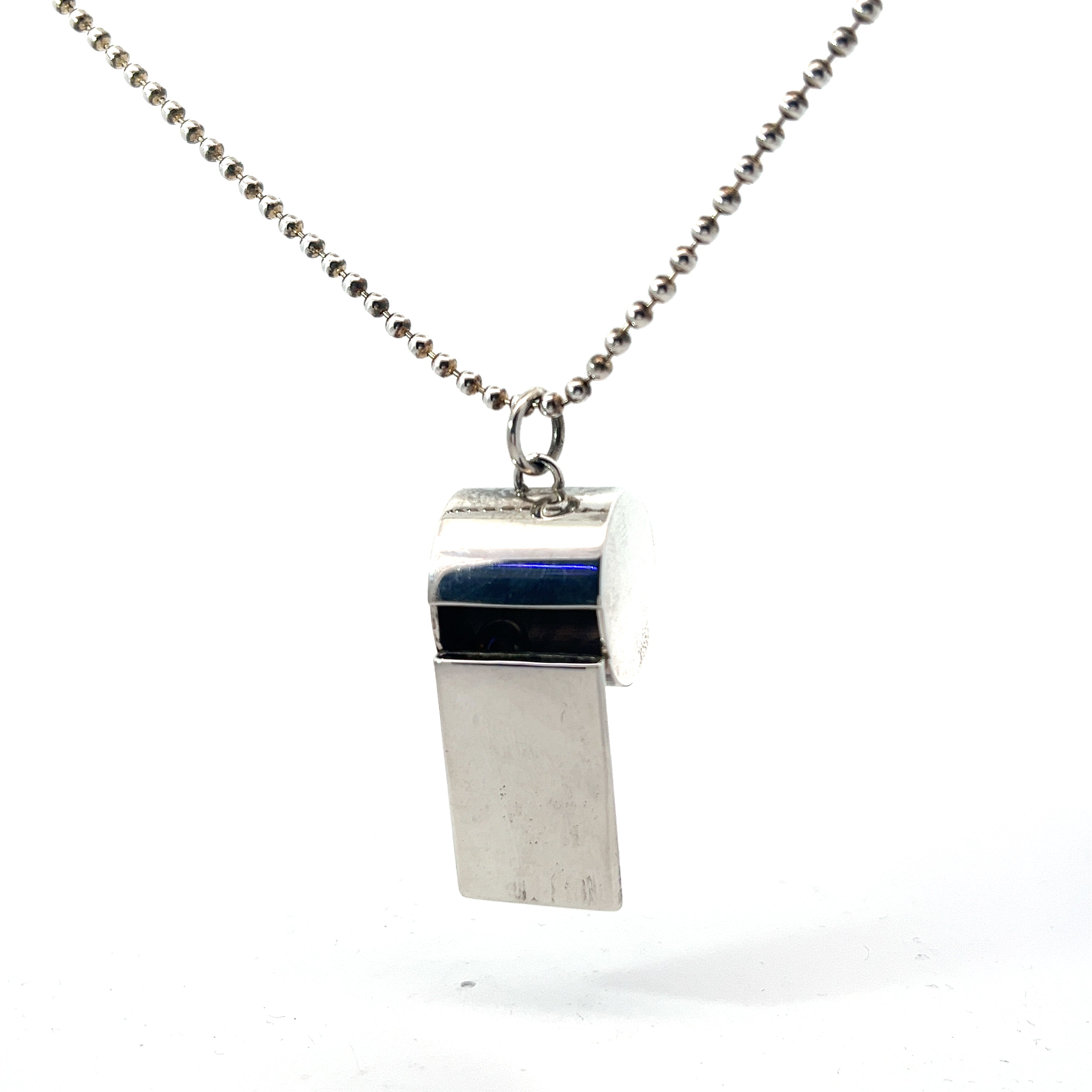 Pre-Owned Rare Retired Tiffany & Co. Sterling Silver Whistle Charm Pendant Necklace