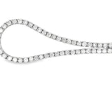 Ladies 14k White Gold Diamond Tennis Necklace