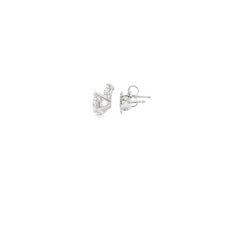 14k White Gold 3.00ct F SI1 Round Diamond Stud Earrings