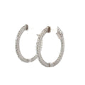 14k White Gold .80ct G VS2 Round Diamond Hoop Earrings