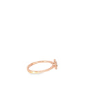 14K ROSE GOLD .18CT ROUND DIAMOND STACKABLE RING