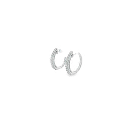 14K WHITE GOLD .35CT G SI1 DIAMOND HOOPS