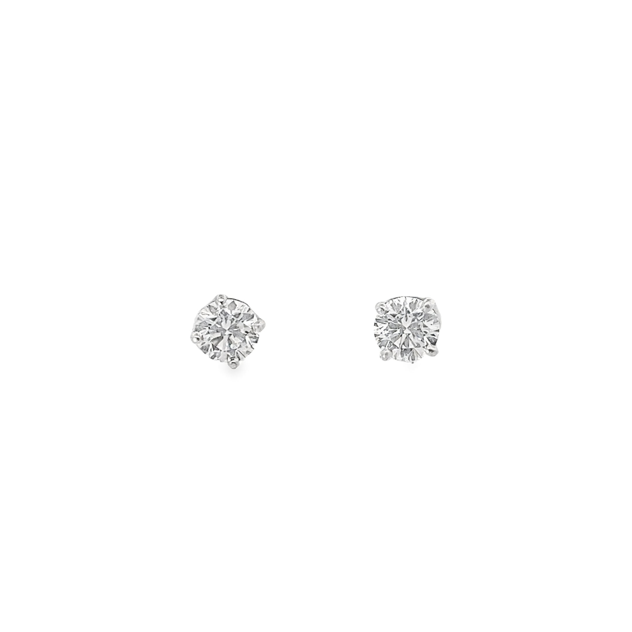 Ladies Platinum Diamond Stud earrings