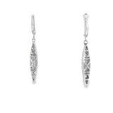 14K WHITE GOLD 1CT G SI2 PAVE DIAMOND DROP EARRING