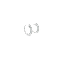 14K WHITE GOLD .35CT G SI1 DIAMOND HOOPS