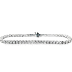 14K WHITE GOLD 7.50CT GVS2 DIAMOND TENNIS BRACELET 8 INCH