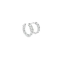14K WHITE GOLD 6.25CT GVS2  16 ROUND DIAMOND 1 INCH INSIDE OUT DIAMOND HOOPS