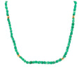 18k Yellow Gold 100ct Row Emerald Polished 20"inch 5mm Unisex Necklace
