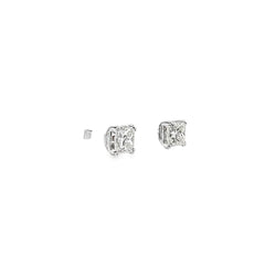 14k White Gold 1.85CT H VS2 Princess Cut Diamond Stud Earrings