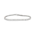 18K WHITE GOLD 3.31CT EVS1 BAGUETTE DIAMOND TENNIS BRACELET