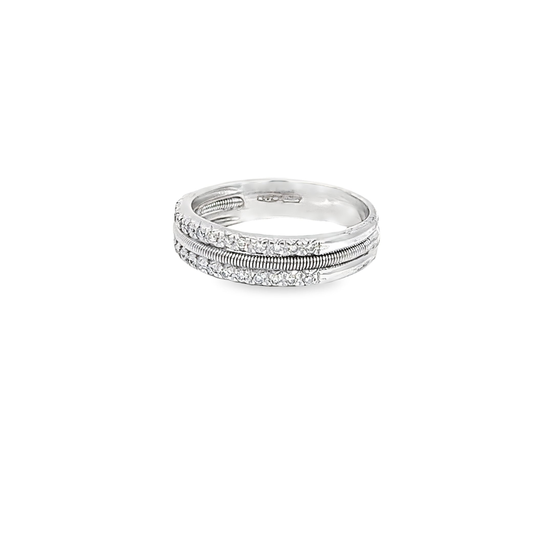 18k White Gold .25CT G VS2 Round  Diamond Marco Bicego Ring
