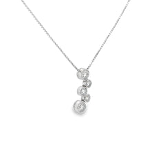 Platinum 1.00ct G SI1 Round Diamond Bubble necklace