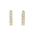 14k Yellow Gold 4.12ct G VS2 Round Diamond Hoop Earrings