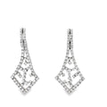 18k White Gold 3.55ct F VS2 Round Diamond Chandelier Earrings
