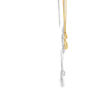14k white gold Diamond Script necklace