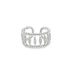 Ladies 14k white gold Diamond Cuff Ring