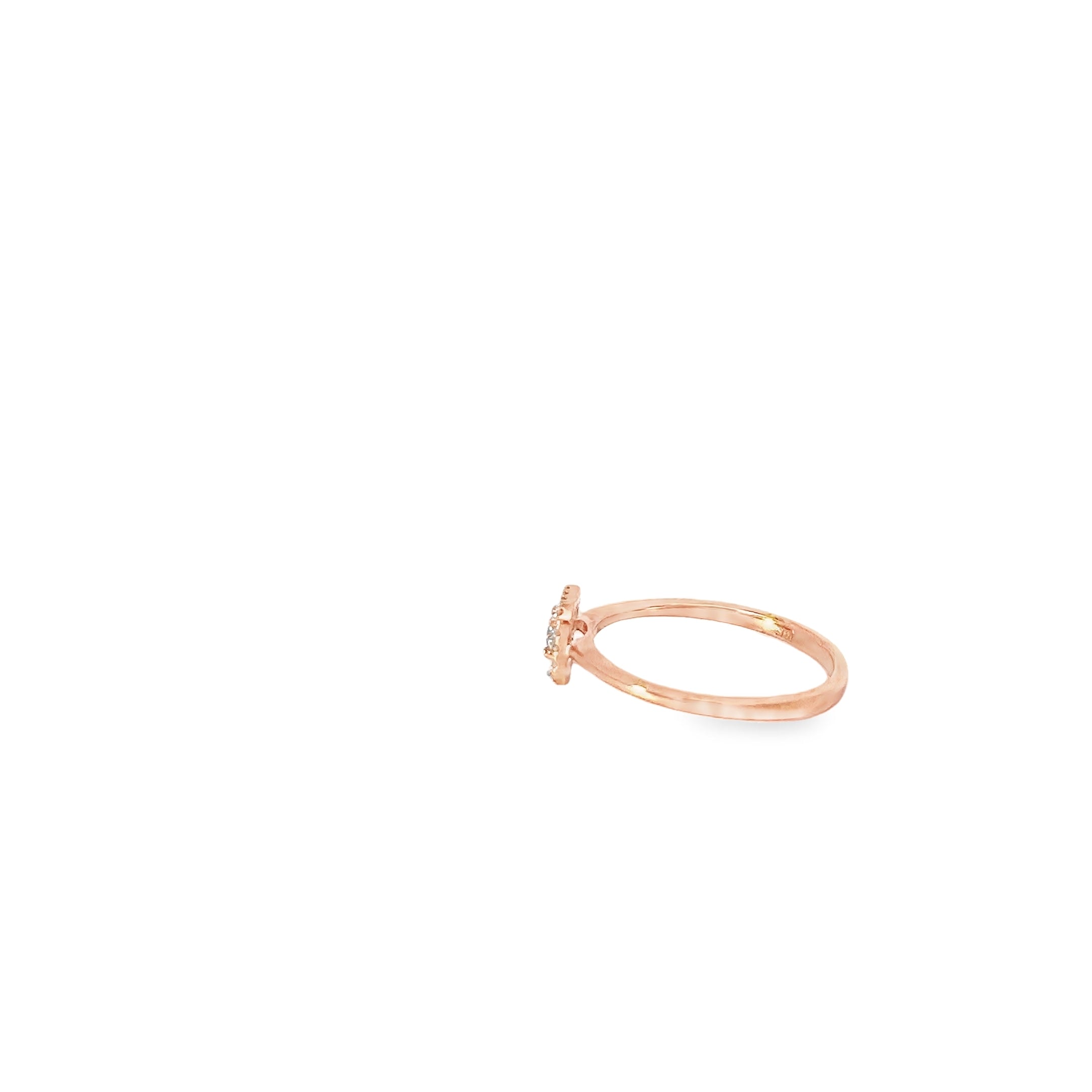 14K ROSE GOLD .18CT ROUND DIAMOND STACKABLE RING