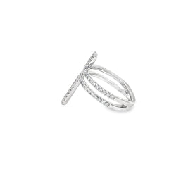 14k white Gold .80ct G VS2 Round Diamond Fashion Ring