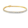 14k yellow gold 6.50ct H VS2  Round Diamond tennis bracelet