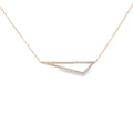 14k Rose Gold .18ct G SI1 Round Diamond Triangle Necklace