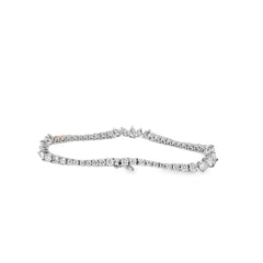 18K White Gold 6.85ct G VS2 Pear Shape, Marquise Shape and Round  Diamond Tennis Bracelet