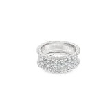 14k White Gold 1.00ct VS2 Round Diamond Pave Ring