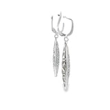 14K WHITE GOLD 1CT G SI2 PAVE DIAMOND DROP EARRING