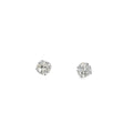 14k White Gold 1.83ct I VS2 Round Old Mine Cut Stud Earrings