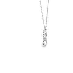 14k White Gold .35ct H SI1 Round Diamond "R" Letter Necklace