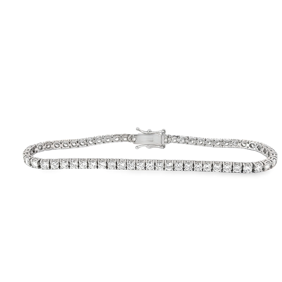 14k white gold 4.50ct G VS2 Round Diamond Tennis Bracelet