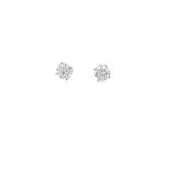 14k White Gold 3.00ct F SI1 Round Diamond Stud Earrings