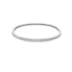 18k White Gold 1.14ct F VS2 Round Diamond Bangle Bracelet