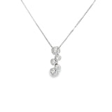 Ladies Platinum Diamond Bubble necklace