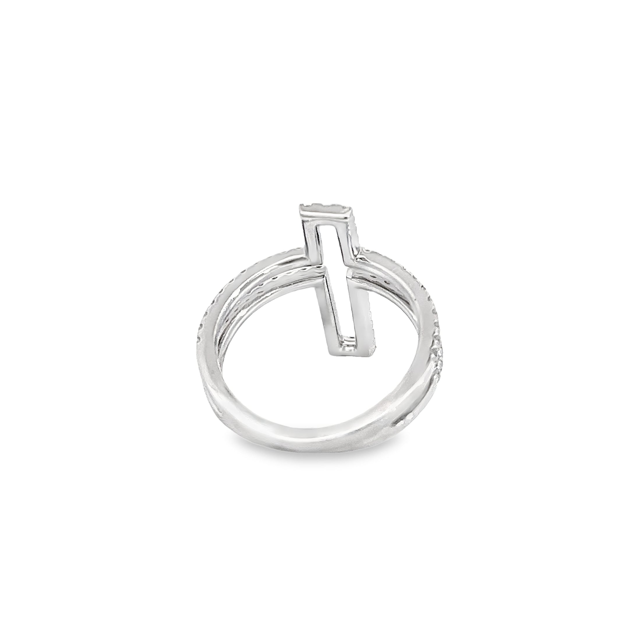 14k White  Gold .80ct G VS2 Round Diamond Fashion Ring