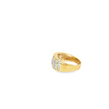 18K YELLOW GOLD 2CT EVVS2 CHANNEL SET BAGUETTE UNISEX PINKY AND FINGER RING