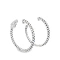 14k White Gold 1.25ct G SI1 Round Diamond Hoop Earrings
