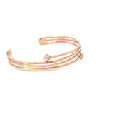 Ladies 14k rose gold Diamond Bangle Bracelet