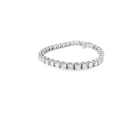 Ladies 14k white gold diamond tennis bracelet