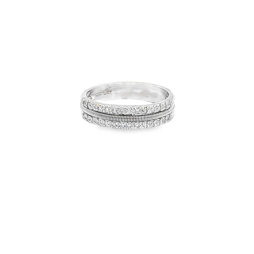 18k White Gold .25CT G VS2 Round  Diamond Marco Bicego Ring